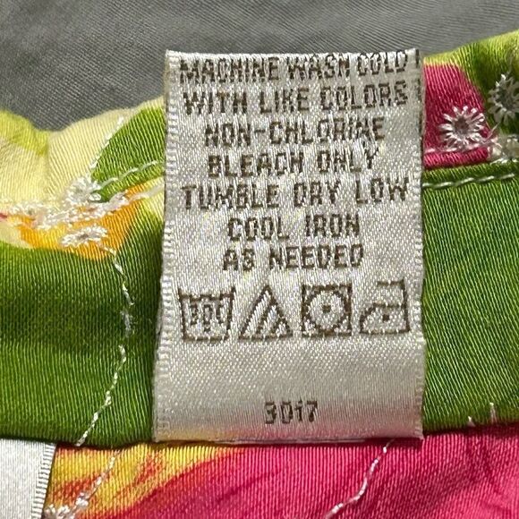 Draper's & Damon's Shirt Jacket Women's XL Multicolor Floral Embroidered Eyelet - Picture 12 of 12